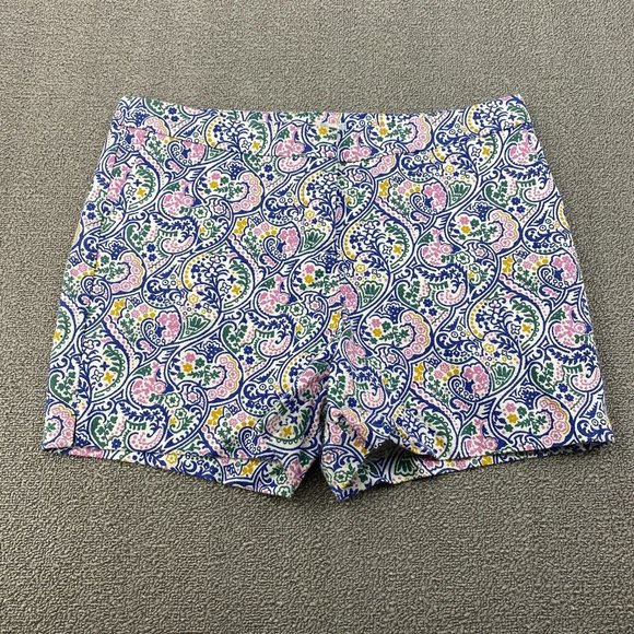 Boden Jacquard Paisley Print Casual Short Womens Size 12 High Rise Stretch Multi - Picture 1 of 10